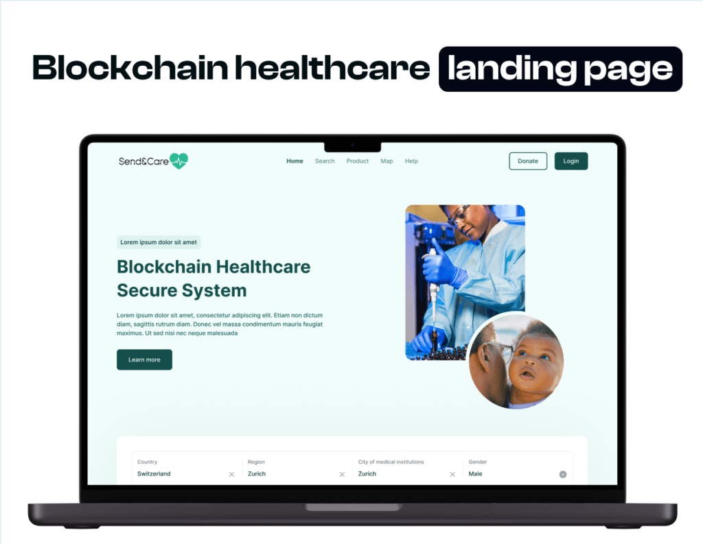 Modern crypto landing page ui design